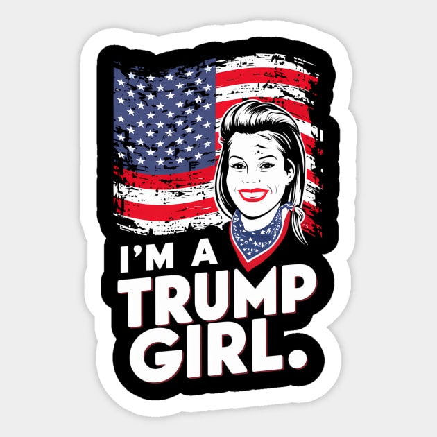 I'M A Trump Girl Election Usa America Sticker by OrigamiOasis